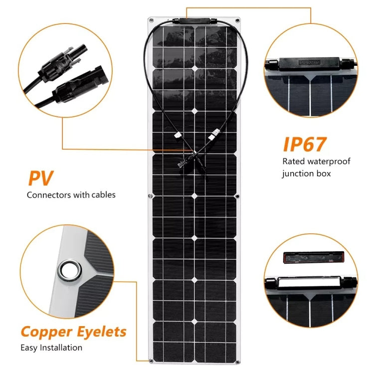 100W Dual Board with 40A Controller PV System Solar Panel(White) - Solar Panels by PMC Jewellery | Online Shopping South Africa | PMC Jewellery | Buy Now Pay Later Mobicred