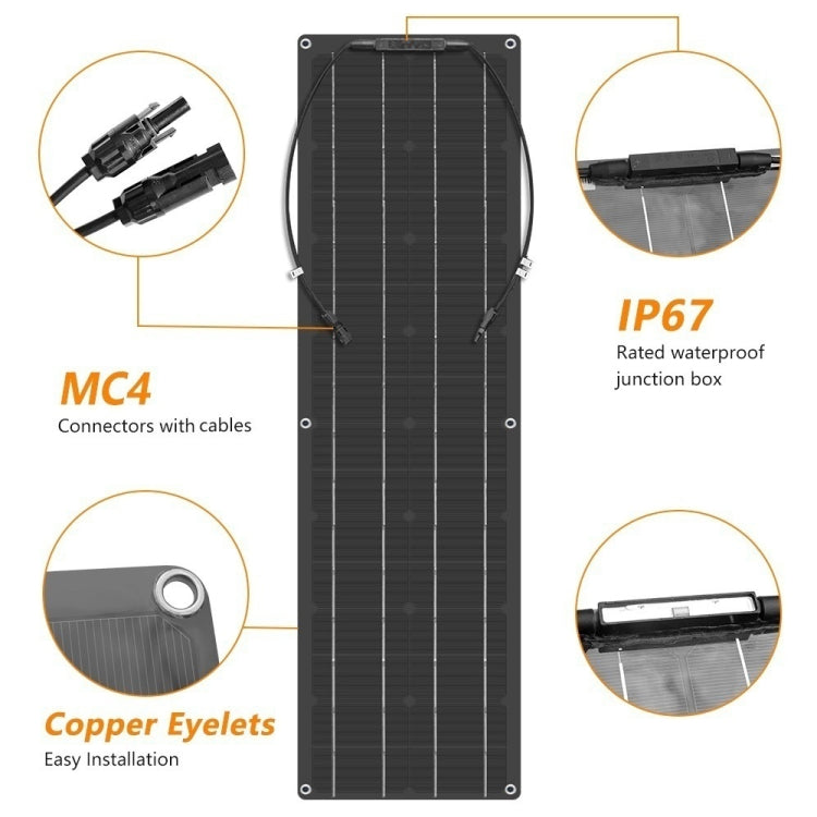 100W Dual Board PV System Solar Panel(Black) - Solar Panels by PMC Jewellery | Online Shopping South Africa | PMC Jewellery | Buy Now Pay Later Mobicred