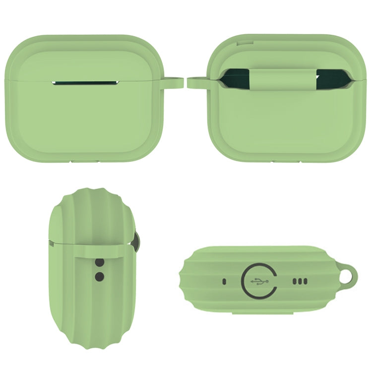 For AirPods Pro 2 Striped Shockproof Earphone Case(Light Purple) - For AirPods Pro 2 by PMC Jewellery | Online Shopping South Africa | PMC Jewellery | Buy Now Pay Later Mobicred