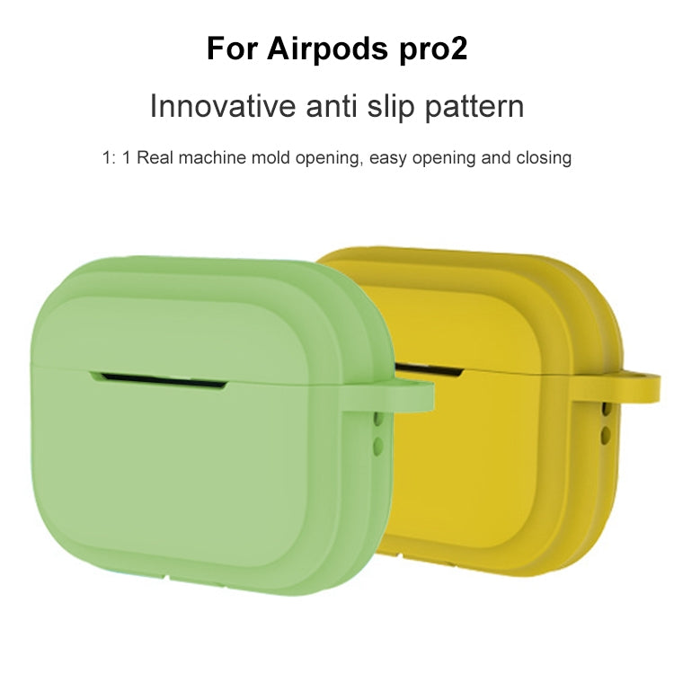 For AirPods Pro 2 Striped Shockproof Earphone Case(Yellow) - For AirPods Pro 2 by PMC Jewellery | Online Shopping South Africa | PMC Jewellery | Buy Now Pay Later Mobicred