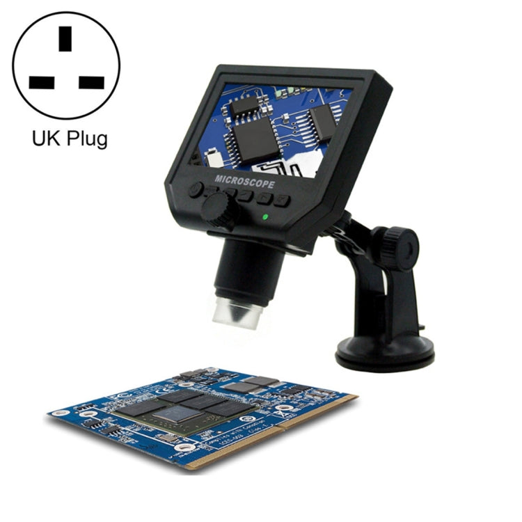 G600 600X 3.6MP 4.3 inch HD LCD Display Portable Digital Microscope, Plug:UK Plug - Digital Microscope by PMC Jewellery | Online Shopping South Africa | PMC Jewellery | Buy Now Pay Later Mobicred