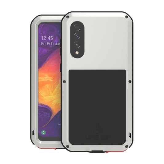 For Galaxy A50 LOVE MEI Metal Shockproof Waterproof Dustproof Protective Case(Silver) - Galaxy Phone Cases by LOVE MEI | Online Shopping South Africa | PMC Jewellery | Buy Now Pay Later Mobicred