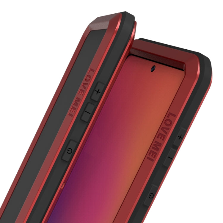 For Galaxy A71 LOVE MEI Metal Shockproof Waterproof Dustproof Protective Case(Red) - Galaxy Phone Cases by LOVE MEI | Online Shopping South Africa | PMC Jewellery | Buy Now Pay Later Mobicred