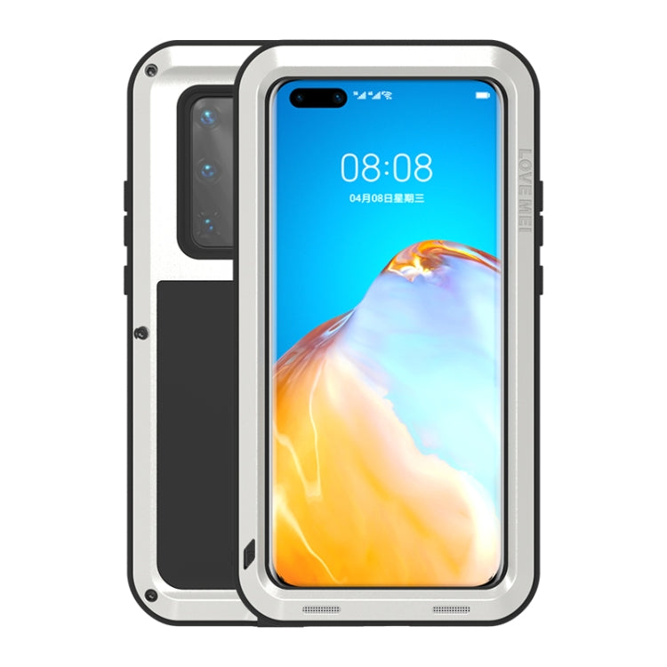 For Huawei P40 Pro LOVE MEI Metal Shockproof Waterproof Dustproof Protective Case(Silver) - free shipping - PMC TechLife - Order now!