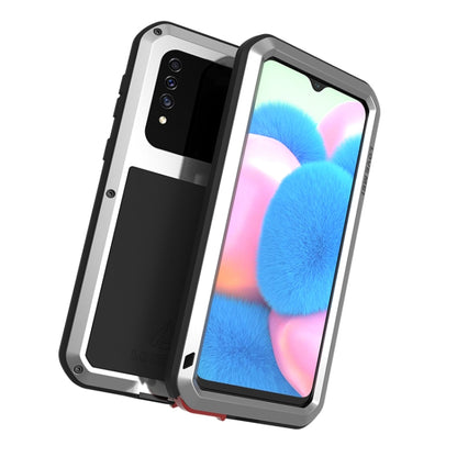 For Galaxy A30s LOVE MEI Metal Shockproof Waterproof Dustproof Protective Case(Silver) - Galaxy Phone Cases by LOVE MEI | Online Shopping South Africa | PMC Jewellery | Buy Now Pay Later Mobicred