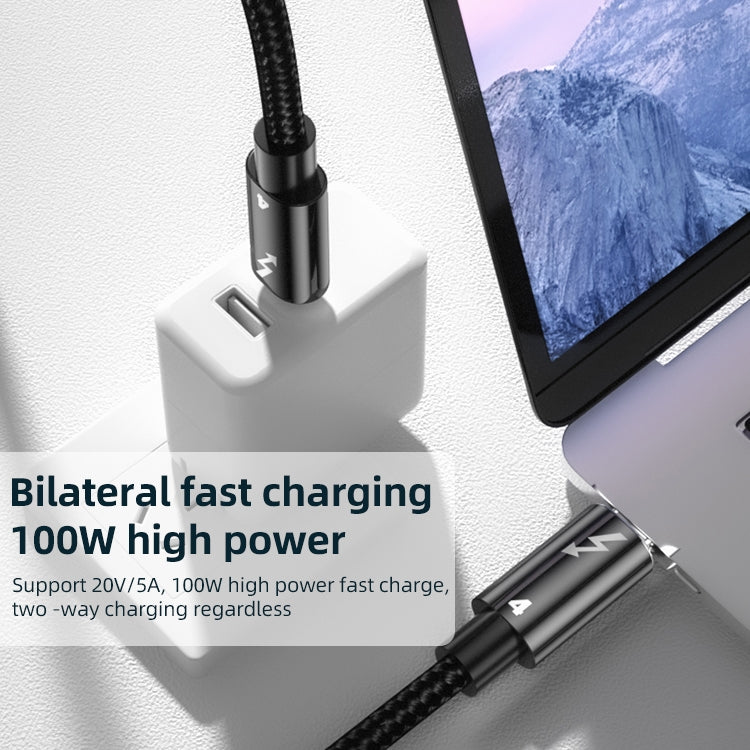100W Type-C to Type-C Compatible Thunderbolt 4 Full-function Data Cable, Length:0.8m - USB-C & Type-C Cable by PMC TechLife | Online Shopping South Africa | PMC TechLife | Buy Now Pay Later Mobicred