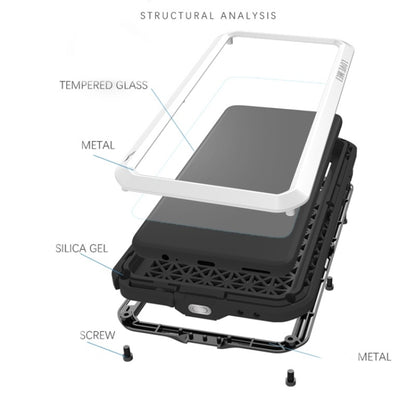 For Huawei Mate 30 LOVE MEI Metal Shockproof Waterproof Dustproof Protective Case(Black) - Huawei Cases by LOVE MEI | Online Shopping South Africa | PMC Jewellery