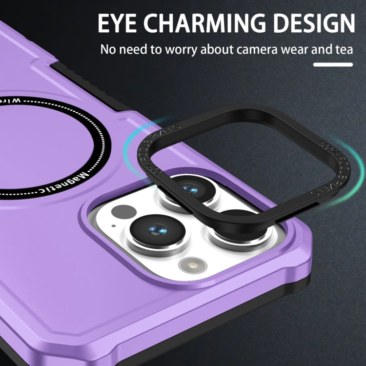 For Samsung Galaxy S21 5G MagSafe Shockproof Armor Phone Case(Purple) - Galaxy S21 5G Cases by PMC Jewellery | Online Shopping South Africa | PMC Jewellery