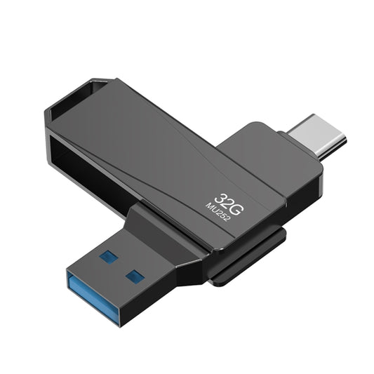 Lenovo Thinkplus MU252 USB 3.1 + USB-C / Type-C Flash Drive, Memory:32GB(Black) - USB Flash Drives by Lenovo | Online Shopping South Africa | PMC Jewellery | Buy Now Pay Later Mobicred