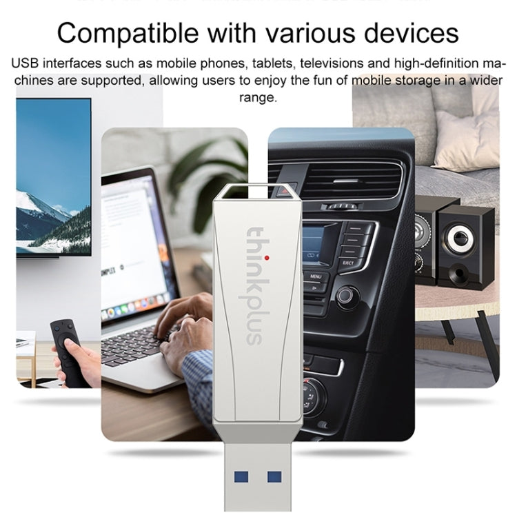 Lenovo Thinkplus MU252 USB 3.1 + USB-C / Type-C Flash Drive, Memory:32GB (Silver) - USB Flash Drives by Lenovo | Online Shopping South Africa | PMC Jewellery | Buy Now Pay Later Mobicred