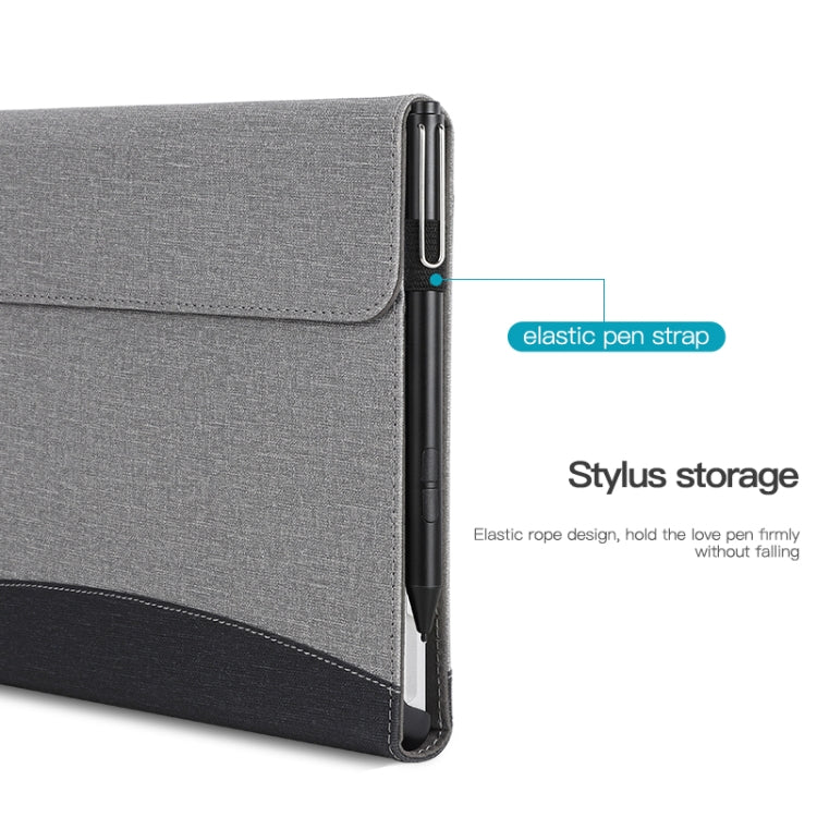 For Microsoft Surface Pro 8 Cloth Texture Stitching Leather Tablet Case(Grey Blue) - Others by PMC TechLife | Online Shopping South Africa | PMC TechLife | Buy Now Pay Later Mobicred