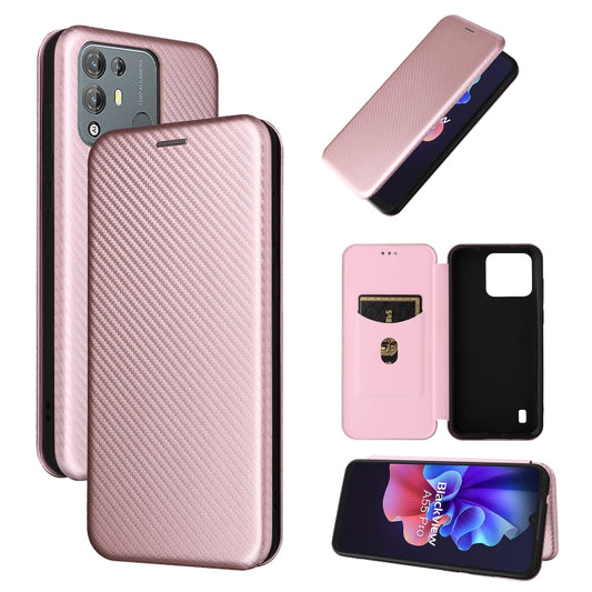 For Blackview A55 Pro Carbon Fiber Texture Horizontal Flip PU Phone Case(Pink) - More Brand by PMC Jewellery | Online Shopping South Africa | PMC Jewellery