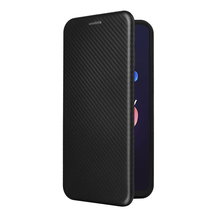 For Blackview A55 Pro Carbon Fiber Texture Horizontal Flip PU Phone Case(Black) - More Brand by PMC TechLife | Online Shopping South Africa | PMC TechLife | Buy Now Pay Later Mobicred