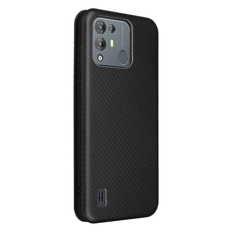 For Blackview A55 Pro Carbon Fiber Texture Horizontal Flip PU Phone Case(Black) - More Brand by PMC TechLife | Online Shopping South Africa | PMC TechLife | Buy Now Pay Later Mobicred