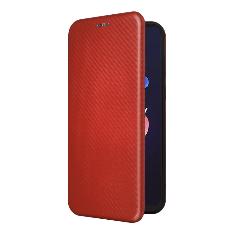 For Blackview A55 Pro Carbon Fiber Texture Horizontal Flip PU Phone Case(Brown) - free shipping - PMC TechLife - Order now!
