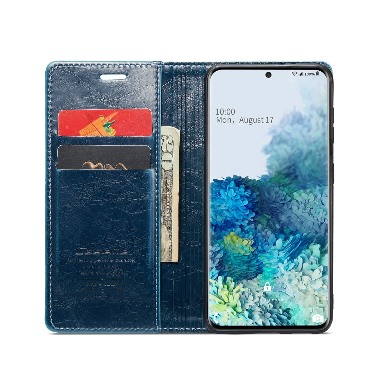 For Samsung Galaxy S20+ CaseMe 003 Crazy Horse Texture Leather Phone Case(Blue) - Galaxy Phone Cases by CaseMe | Online Shopping South Africa | PMC Jewellery | Buy Now Pay Later Mobicred