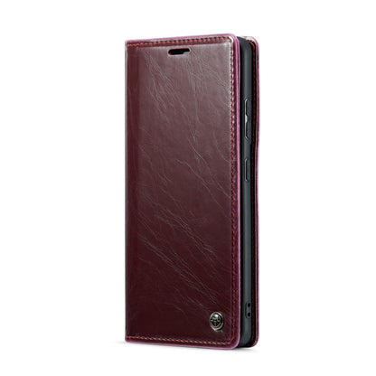 For Samsung Galaxy S21 Ultra 5G CaseMe 003 Crazy Horse Texture Leather Phone Case(Wine Red) - Galaxy S21 Ultra 5G Cases by CaseMe | Online Shopping South Africa | PMC Jewellery | Buy Now Pay Later Mobicred