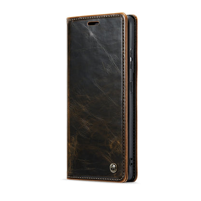 For Samsung Galaxy S21 Ultra 5G CaseMe 003 Crazy Horse Texture Leather Phone Case(Coffee) - Galaxy S21 Ultra 5G Cases by CaseMe | Online Shopping South Africa | PMC Jewellery | Buy Now Pay Later Mobicred