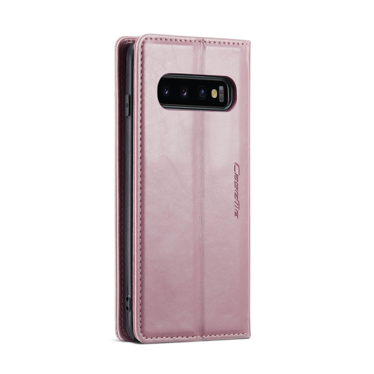 For Samsung Galaxy S10+ CaseMe 003 Crazy Horse Texture Leather Phone Case(Rose Gold) - Galaxy Phone Cases by CaseMe | Online Shopping South Africa | PMC Jewellery | Buy Now Pay Later Mobicred