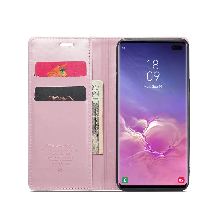 For Samsung Galaxy S10+ CaseMe 003 Crazy Horse Texture Leather Phone Case(Rose Gold) - Galaxy Phone Cases by CaseMe | Online Shopping South Africa | PMC Jewellery | Buy Now Pay Later Mobicred