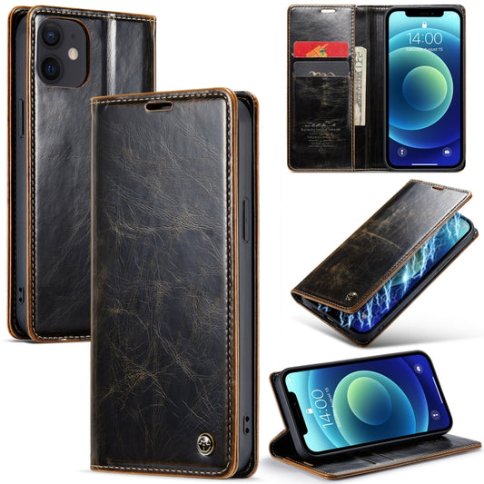 For iPhone 12 mini CaseMe 003 Crazy Horse Texture Leather Phone Case(Coffee) - iPhone 12 mini Cases by CaseMe | Online Shopping South Africa | PMC Jewellery | Buy Now Pay Later Mobicred