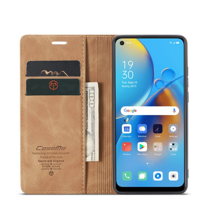 CaseMe 013 Multifunctional Horizontal Flip Leather Phone Case For OPPO F19/F19S/A74 4G/A95 4G/Reno6 Lite 4G Global(Brown) - OPPO Cases by CaseMe | Online Shopping South Africa | PMC Jewellery | Buy Now Pay Later Mobicred