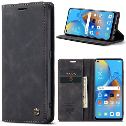 CaseMe 013 Multifunctional Horizontal Flip Leather Phone Case For OPPO F19/F19S/A74 4G/A95 4G/Reno6 Lite 4G Global(Black) - OPPO Cases by CaseMe | Online Shopping South Africa | PMC Jewellery | Buy Now Pay Later Mobicred