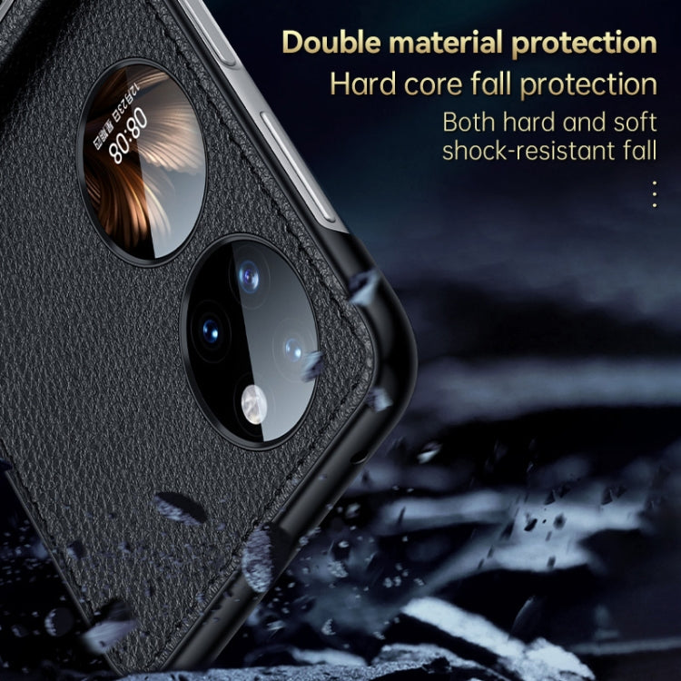 For Huawei P50 Pocket SULADA Invisible Bracket Leather Back Cover Phone Case(Red) - Huawei Cases by SULADA | Online Shopping South Africa | PMC TechLife | Buy Now Pay Later Mobicred