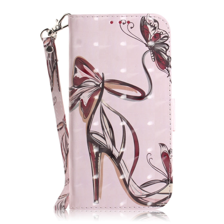 For Huawei nova Y70 Plus 3D Colored Pattern Flip Leather Phone Case(Butterfly High-heeled) - Huawei Cases by PMC Jewellery | Online Shopping South Africa | PMC Jewellery