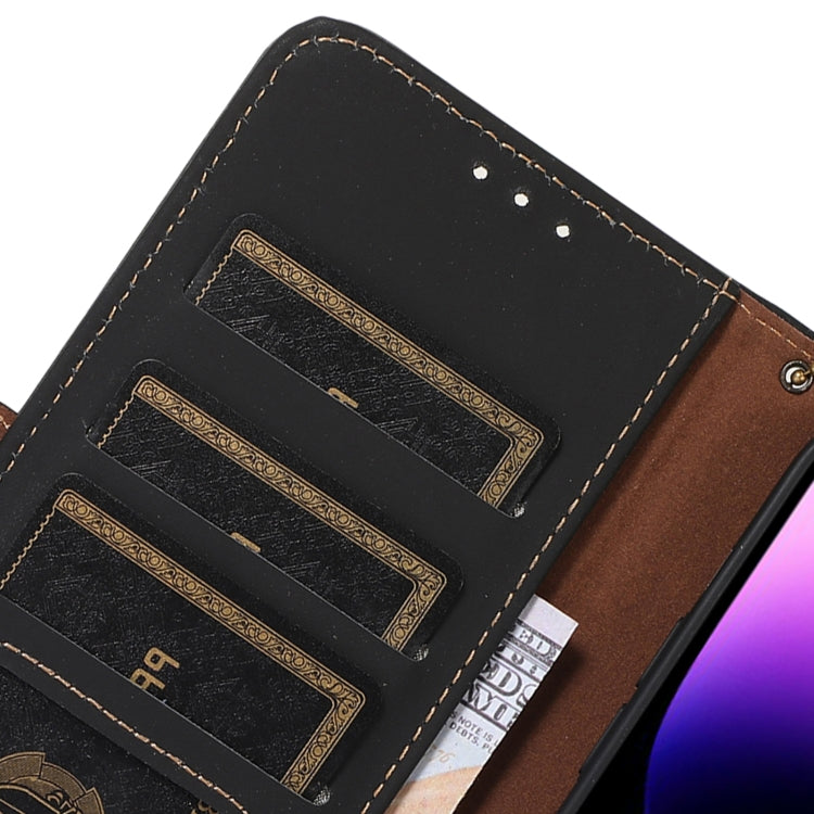 For Nokia C31 Genuine Leather Magnetic RFID Leather Phone Case(Black) - Nokia Cases by PMC TechLife | Online Shopping South Africa | PMC TechLife | Buy Now Pay Later Mobicred
