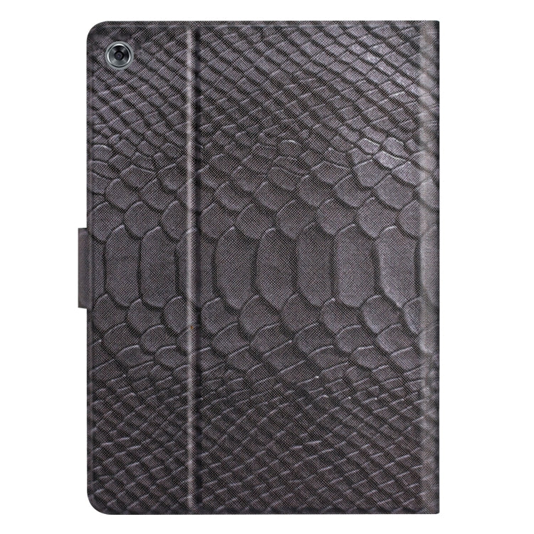 For Huawei MatePad T 10s Solid Color Crocodile Texture Leather Tablet Case(Black) - Huawei by PMC TechLife | Online Shopping South Africa | PMC TechLife | Buy Now Pay Later Mobicred