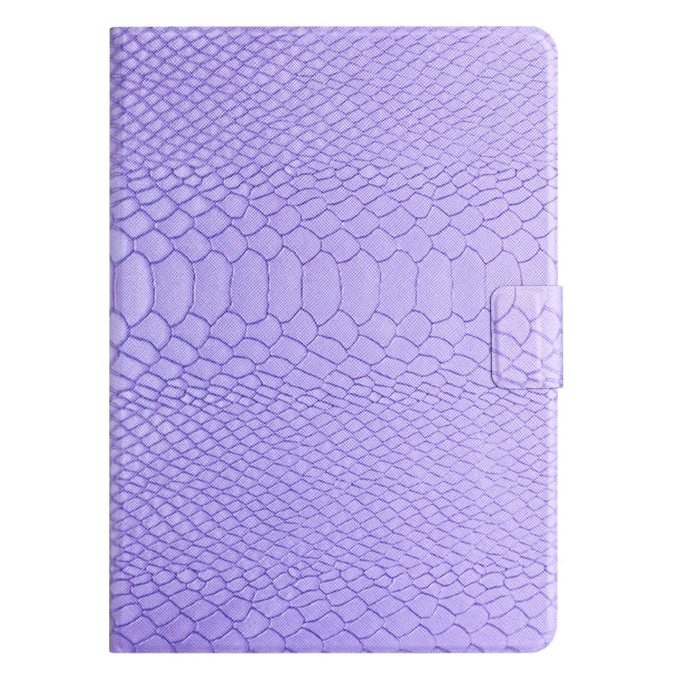 For Huawei MatePad T 10s Solid Color Crocodile Texture Leather Tablet Case(Purple) - Huawei by PMC TechLife | Online Shopping South Africa | PMC TechLife | Buy Now Pay Later Mobicred
