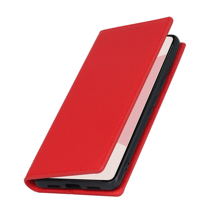 For Google Pixel 7 5G Litchi Texture Genuine Leather Phone Case(Red) - Google Cases by PMC TechLife | Online Shopping South Africa | PMC TechLife | Buy Now Pay Later Mobicred