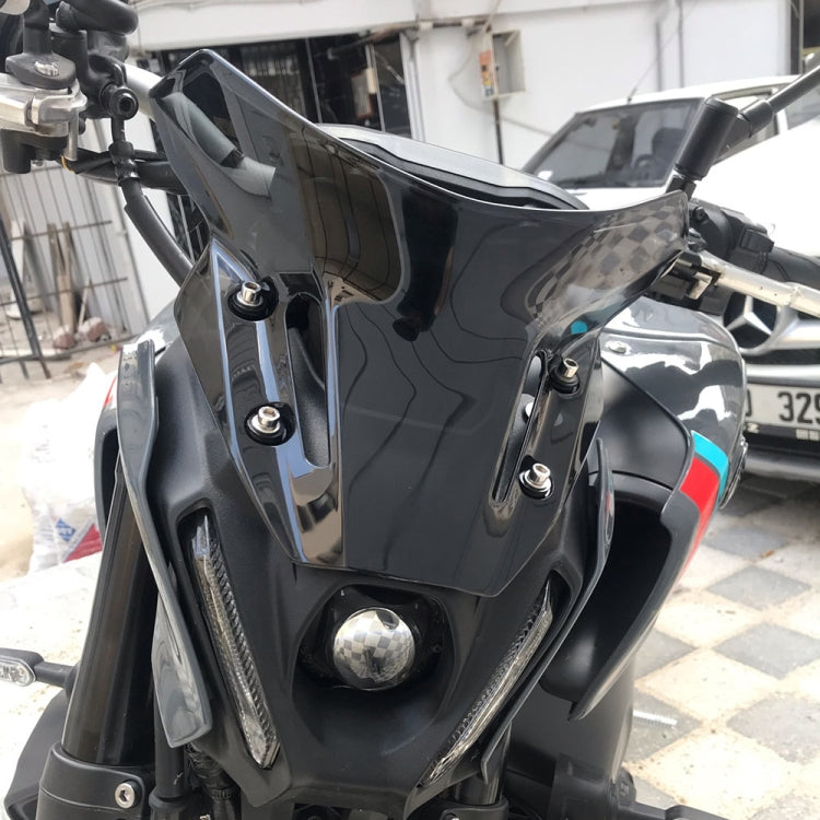 For Yamaha MT09 FZ09 21-22 Motorcycle Airflow Deflector Windshield(Grey) - Ornamental Parts by PMC TechLife | Online Shopping South Africa | PMC TechLife | Buy Now Pay Later Mobicred