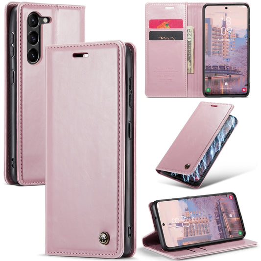 For Samsung Galaxy S23 5G CaseMe 003 Crazy Horse Texture Leather Phone Case(Rose Gold) - Galaxy S23 5G Cases by CaseMe | Online Shopping South Africa | PMC Jewellery | Buy Now Pay Later Mobicred