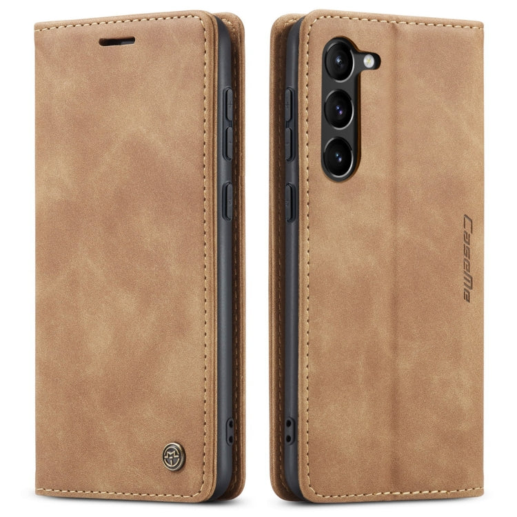 For Samsung Galaxy S23+ 5G CaseMe 013 Multifunctional Horizontal Flip Leather Phone Case(Brown) - Galaxy S23+ 5G Cases by CaseMe | Online Shopping South Africa | PMC Jewellery | Buy Now Pay Later Mobicred