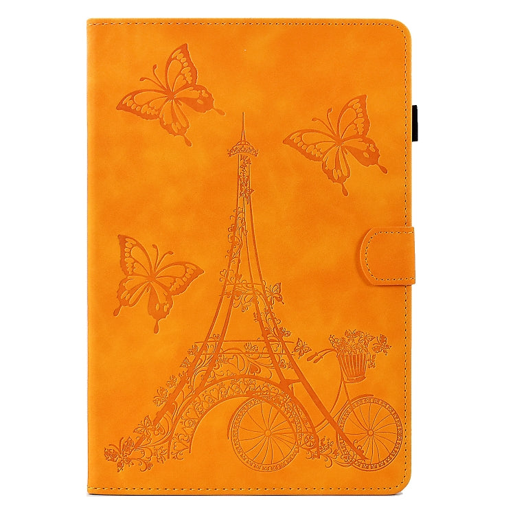 For Huawei MediaPad T5 Tower Embossed Leather Tablet Case(Khaki) - Huawei by PMC TechLife | Online Shopping South Africa | PMC TechLife | Buy Now Pay Later Mobicred