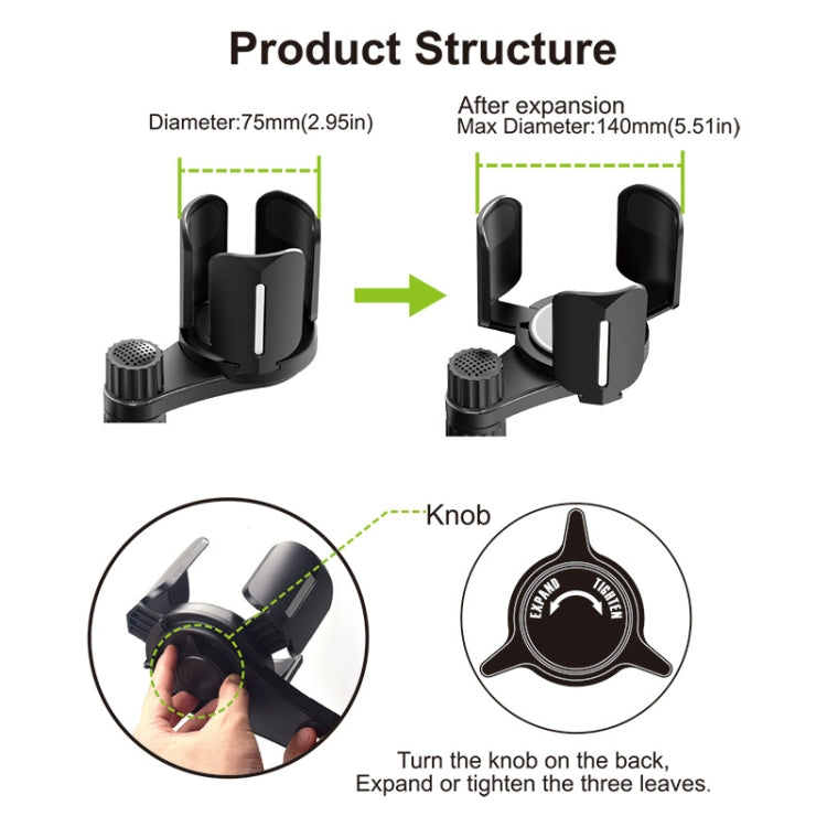 B08 Car Drink Water Cup Mobile Phone Holder(Grey) - Car Drink Holders by PMC TechLife | Online Shopping South Africa | PMC TechLife | Buy Now Pay Later Mobicred