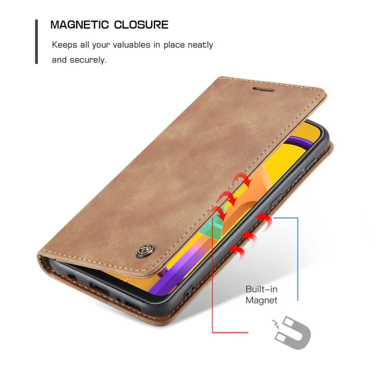 For Galaxy M30S / M21 CaseMe-013 Multifunctional Horizontal Flip Leather Case with Card Slot & Holder & Wallet(Brown) - Galaxy Phone Cases by CaseMe | Online Shopping South Africa | PMC Jewellery | Buy Now Pay Later Mobicred