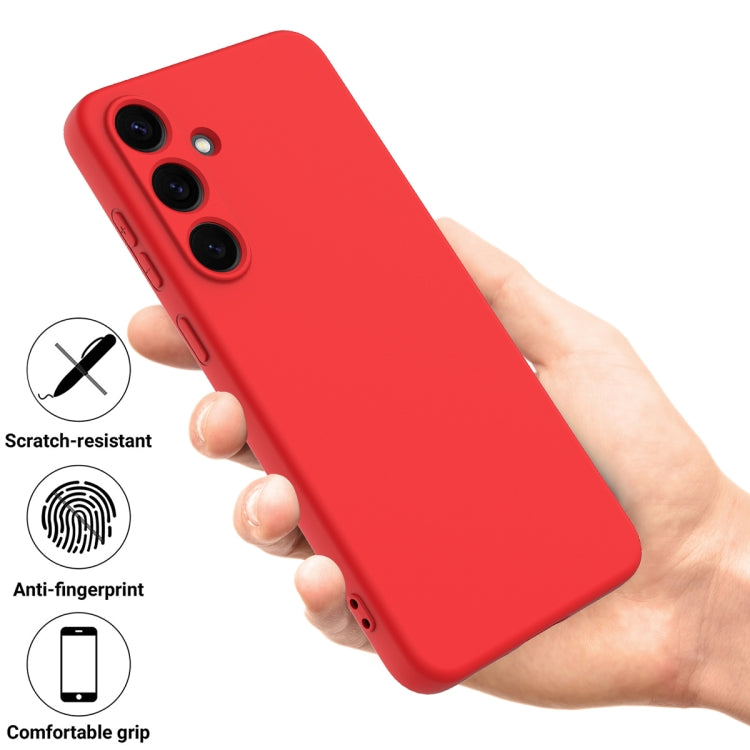 For Samsung Galaxy S25 5G Color Liquid Silicone Phone Case(Red) - Galaxy S25 5G Cases by PMC Jewellery | Online Shopping South Africa | PMC Jewellery | Buy Now Pay Later Mobicred