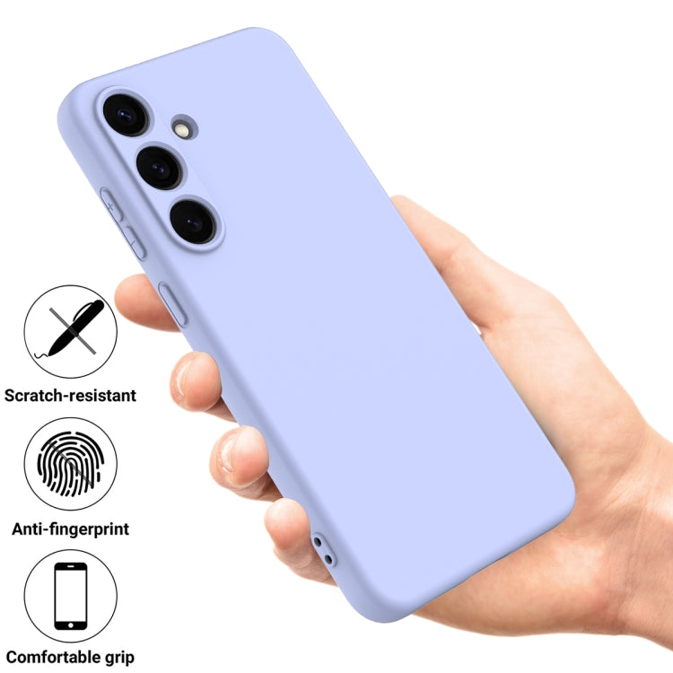 For Samsung Galaxy S25 5G Color Liquid Silicone Phone Case(Purple) - Galaxy S25 5G Cases by PMC Jewellery | Online Shopping South Africa | PMC Jewellery | Buy Now Pay Later Mobicred