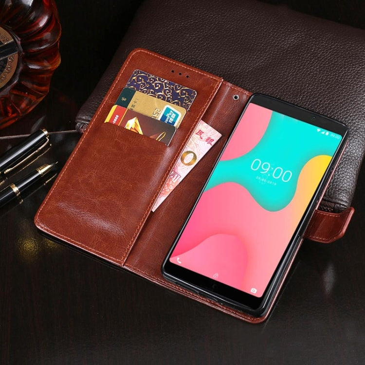 For Wiko Y60 idewei Crazy Horse Texture Horizontal Flip Leather Case with Holder & Card Slots & Wallet(Black) - Wiko by idewei | Online Shopping South Africa | PMC Jewellery | Buy Now Pay Later Mobicred