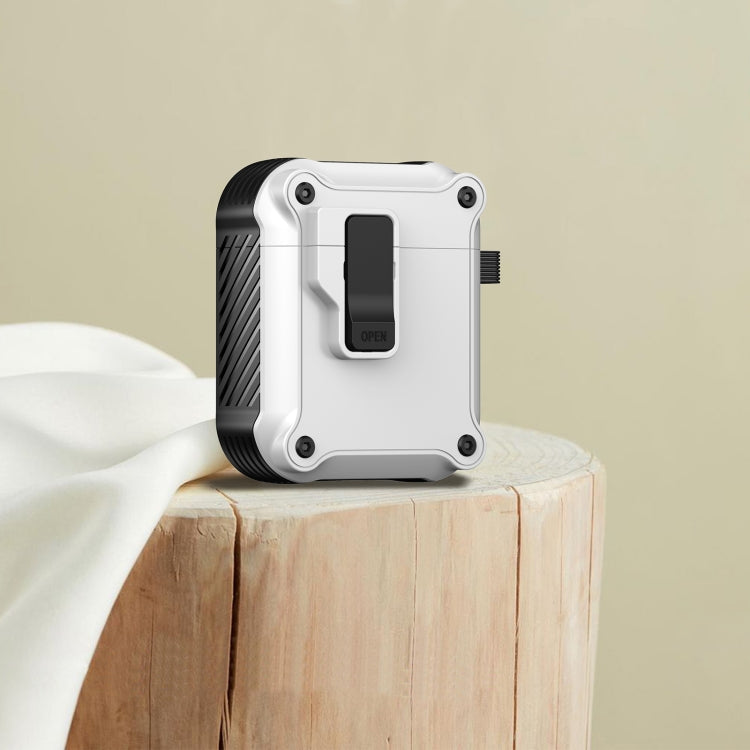 For AirPods 1 / 2 Eagle Shockproof Earphone Protective Case with Switch(White) - For AirPods 1/2 by PMC Jewellery | Online Shopping South Africa | PMC Jewellery | Buy Now Pay Later Mobicred