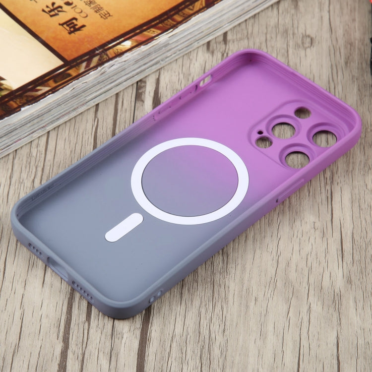 For iPhone 13 Pro Max Liquid TPU Silicone Gradient MagSafe Phone Case(Purple) - iPhone 13 Pro Max Cases by PMC TechLife | Online Shopping South Africa | PMC TechLife