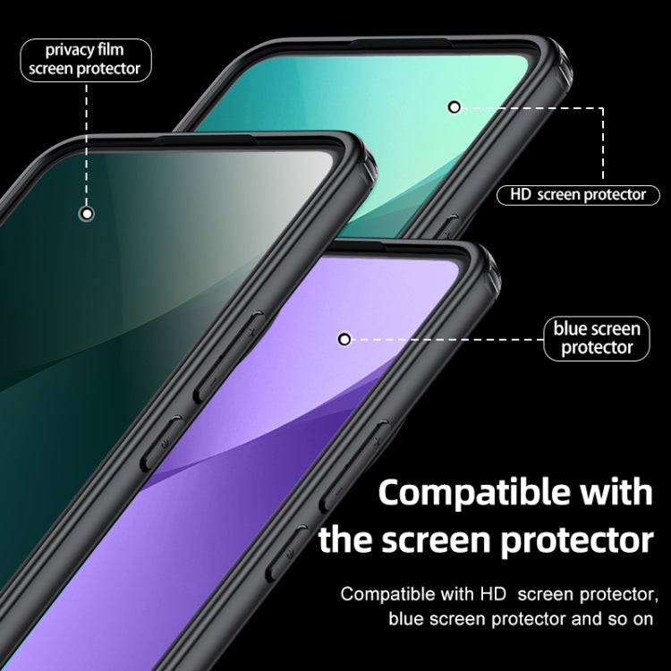 For Xiaomi 14 Ultra Armor Clear TPU Hard PC Phone Case(Matte Black) - 14 Ultra Cases by PMC Jewellery | Online Shopping South Africa | PMC Jewellery