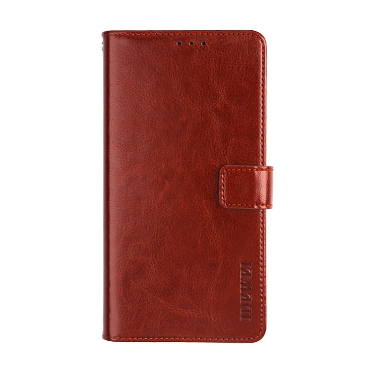 For Blackview A60 Pro idewei Crazy Horse Texture Horizontal Flip Leather Case with Holder & Card Slots & Wallet(Brown) - More Brand by idewei | Online Shopping South Africa | PMC Jewellery