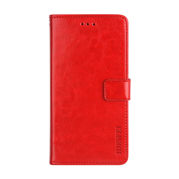 For Blackview BV6100 idewei Crazy Horse Texture Horizontal Flip Leather Case with Holder & Card Slots & Wallet(Red) - More Brand by idewei | Online Shopping South Africa | PMC TechLife | Buy Now Pay Later Mobicred