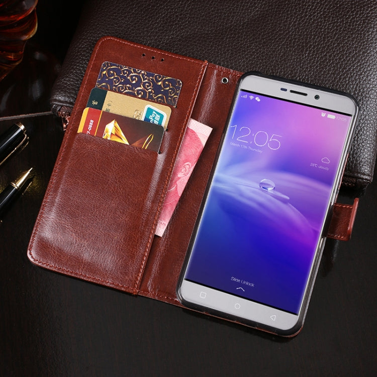 For Blackview R7 idewei Crazy Horse Texture Horizontal Flip Leather Case with Holder & Card Slots & Wallet(Black) - More Brand by idewei | Online Shopping South Africa | PMC Jewellery | Buy Now Pay Later Mobicred