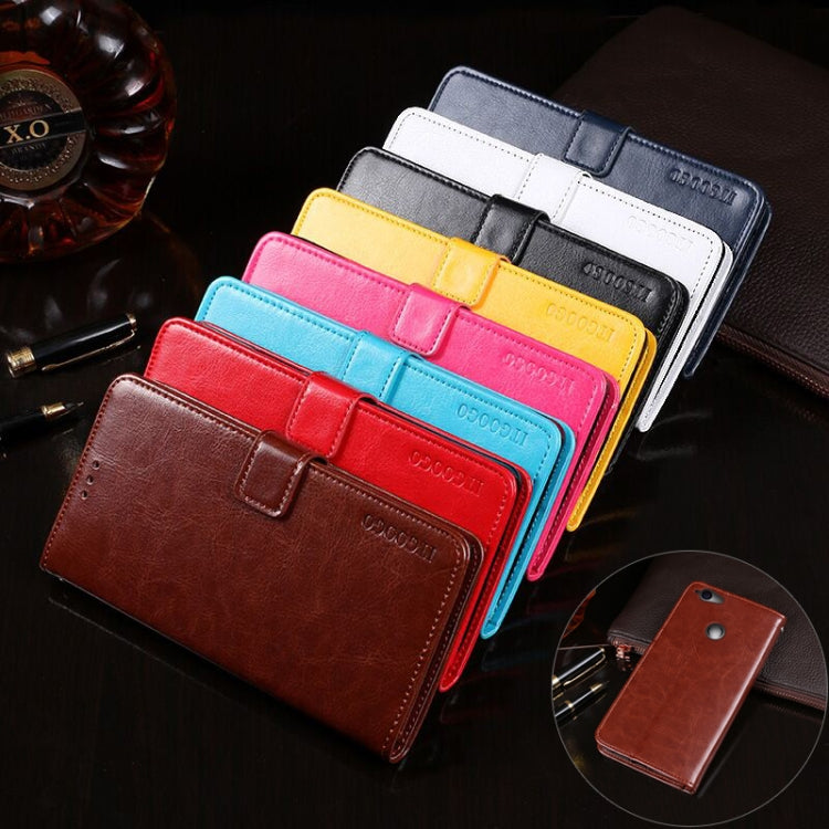 For Blackview R7 idewei Crazy Horse Texture Horizontal Flip Leather Case with Holder & Card Slots & Wallet(White) - More Brand by idewei | Online Shopping South Africa | PMC TechLife | Buy Now Pay Later Mobicred