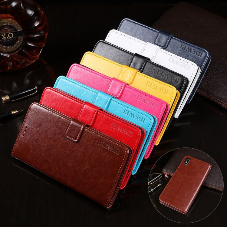 For Cubot J5 idewei Crazy Horse Texture Horizontal Flip Leather Case with Holder & Card Slots & Wallet(Rose Red) - More Brand by idewei | Online Shopping South Africa | PMC Jewellery | Buy Now Pay Later Mobicred